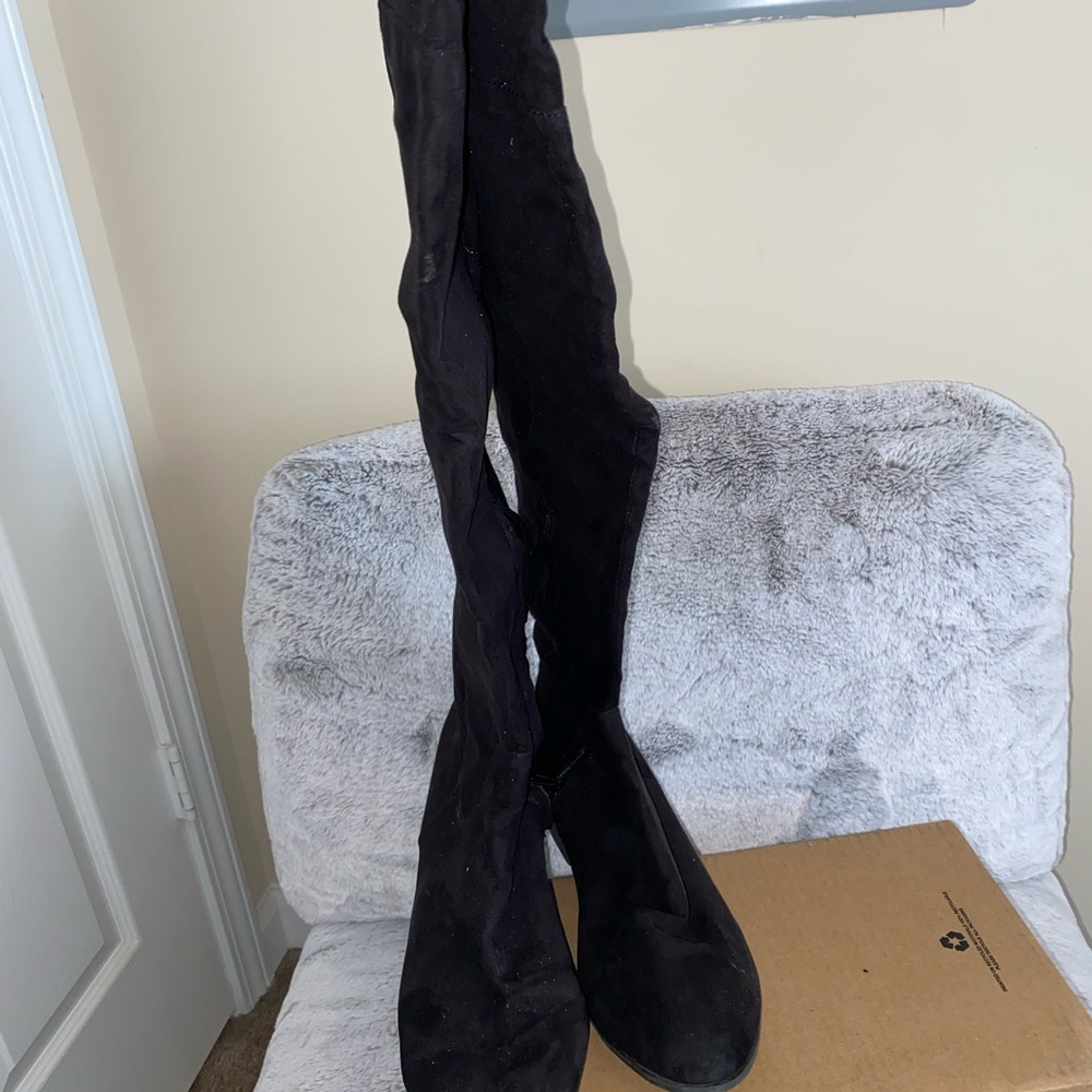 Black Knee High Boots
